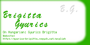 brigitta gyurics business card